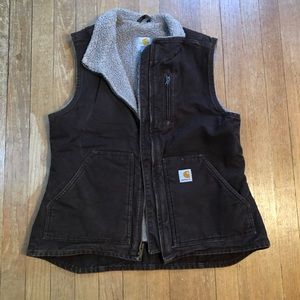 Women’s Carhartt Mock-Neck Vest - Sherpa Lined
